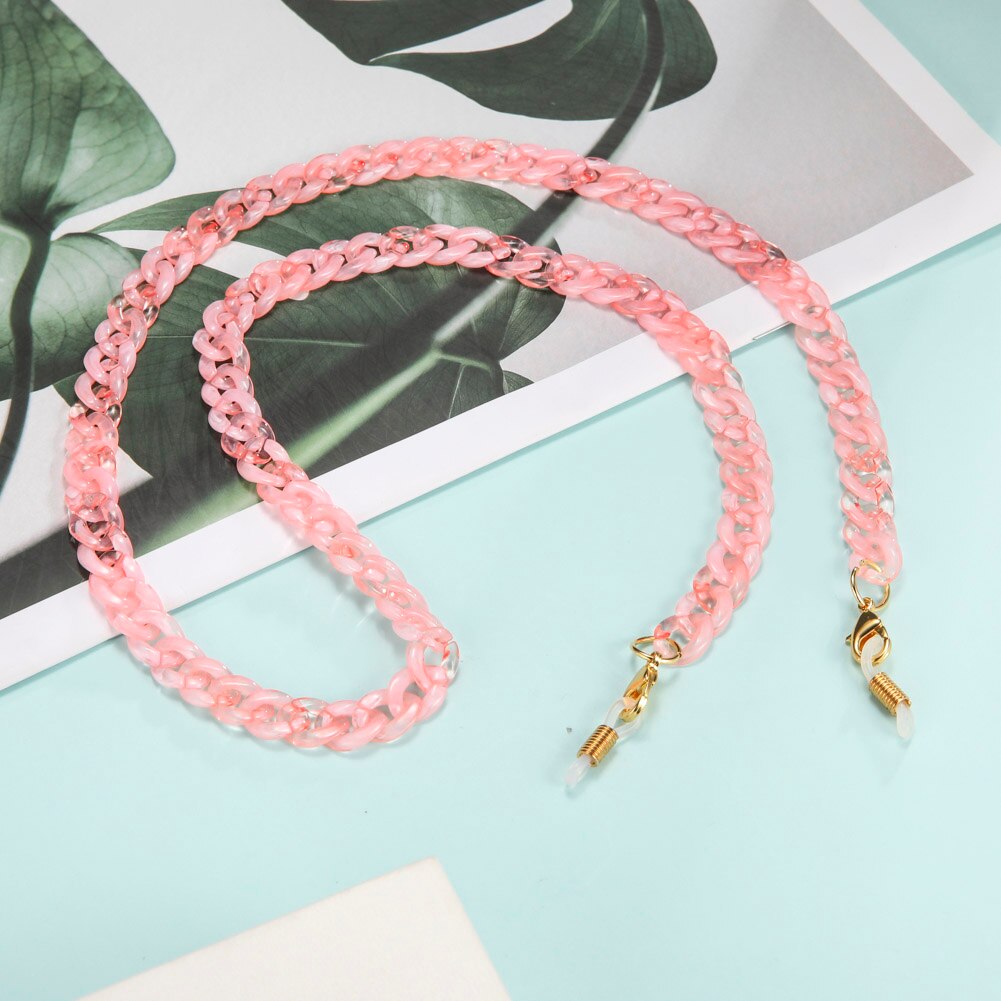 Skyrim – chaîne acrylique pour lunettes de soleil, porte-cordon, sangle de cou, pour femmes et hommes: Brick-red - gold