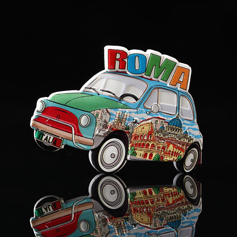 Verdens turist 3d harpiks håndværk roma sicilien køleskabsmagneter italien rejse souvenir boligindretning tilbehør ideer: Mdl -4