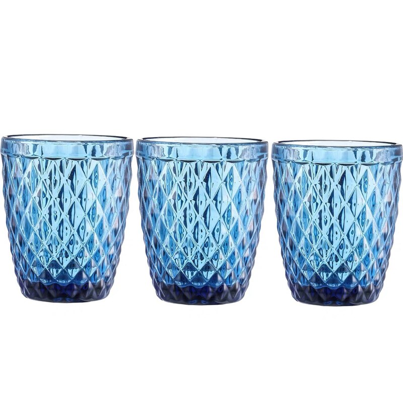 Vasos para beber whisky con zumo de Vodka, Morado, 3 unidades/lote, Bar, hogar, boda, 240ml, 8oz, copa de cristal de diamante para bebidas