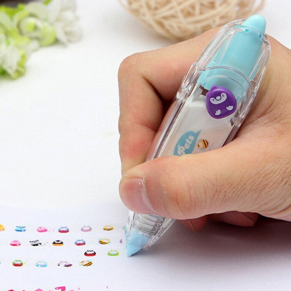 Cinta de corrección decorativa de 4 colores, novedad, suministros para oficina escolar, Corea, cordón para etiquetas clave, firmar para estudiantes, 1 Uds.