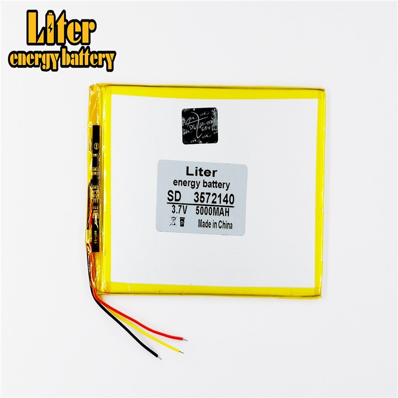 3 line 3.7V 5000mAH 3572140 (polymer lithium ion battery ) for tablet pc FOR