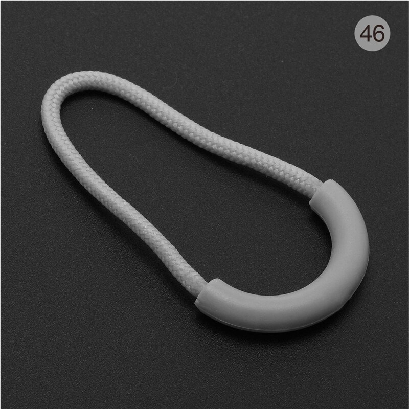 100Pcs Zipper Pull Cord Rope Pullers Zip Puller Replacement Ends Lock Zips Bags Clip Buckle Travel Accessories: grey