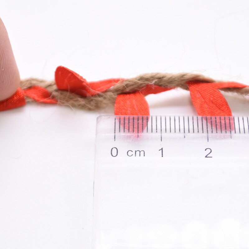 5M Simulation Green Leaves Weaving Jute Rope Ribbon for Restic Wedding Birthday Decoration Flower Bouquet Packaging Rattan