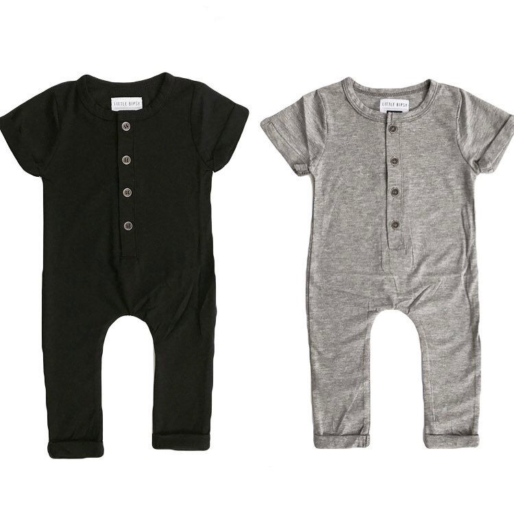 Ropa de verano para bebé niña, peleles para recién nacido, pelele, ropa para niños, trajes de color gris y negro para niños niñas disfraces