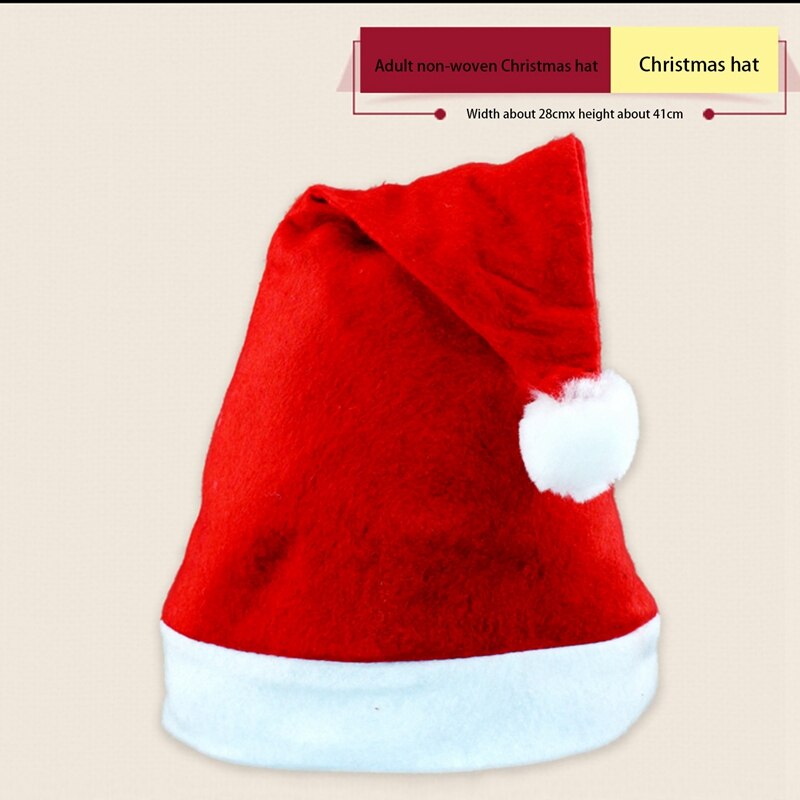 20 Pack Bulk Christmas Santa Hats For Adults, Classic Red Xmas Hats For Party Costume