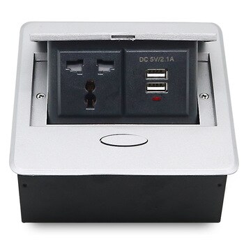 USB Charge Outlet Port 2.1A Office Table Desktop Outlet electric Hole Cover wire cable grommet box Power USB Hub Storage Box