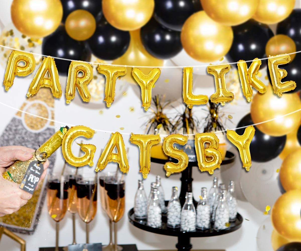 Great Gatsby Party Decorations Party Like Gatsby Balloons Black Gold Balloon Garland Arch Kit Roaring 20s Party Decorations