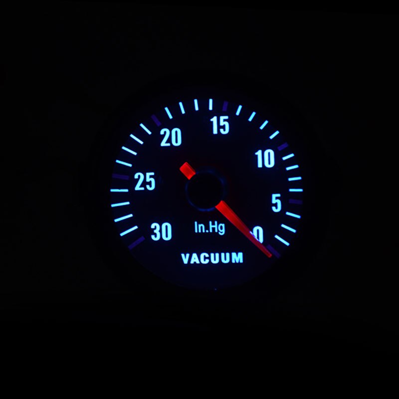 2&quot; 52MM Universal Vacuum Car Gauge 0-30 InHg Meter Auto Blue LED