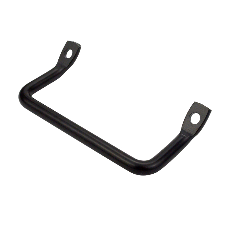 304 stainless steel round bar bending angle flat head inclined handle industrial cabinet door handle equipment handle: 15mm / black