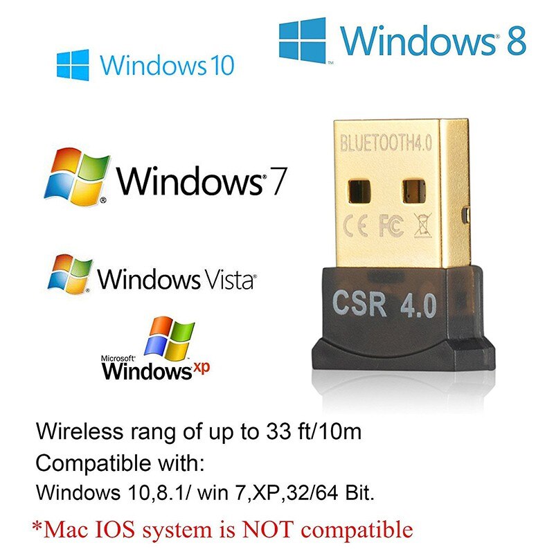 Mini USB Wireless Bluetooth Adapter Dongle Bluetooth 4,0 Empfänger Sender für Laptop PC Für Windows XP 7 8 10