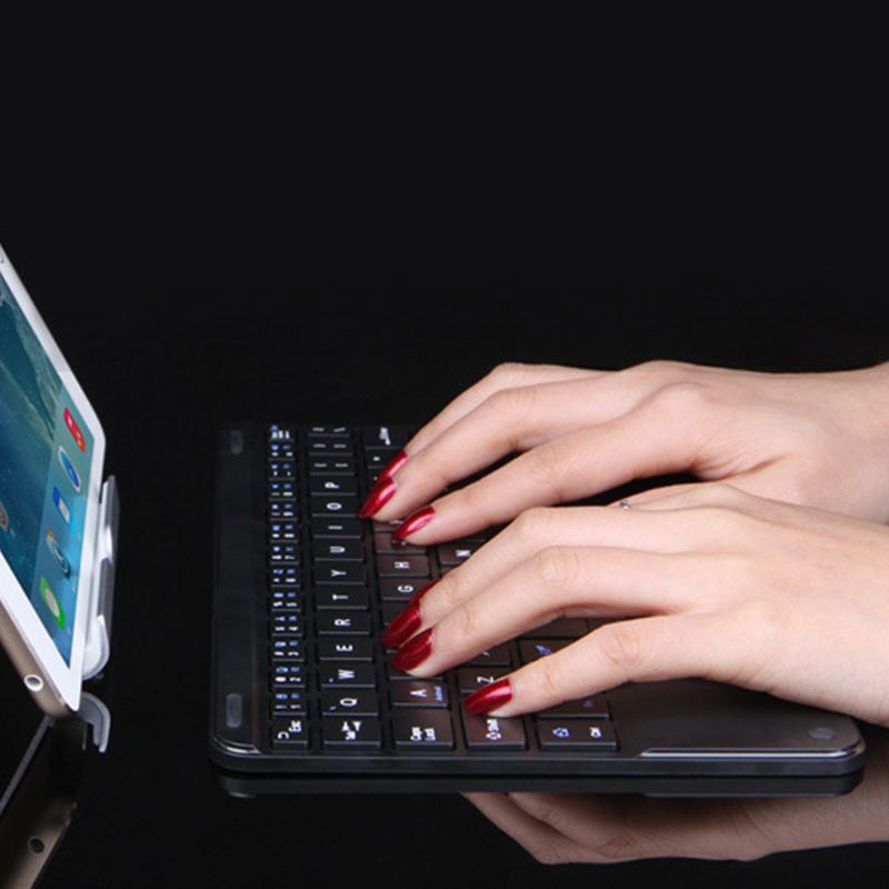 7/9/10 Inches Wireless Bluetooth Lightweight Keyboard with Touchpad Cellphone Tablet Keyboard Portable Travel Keypad