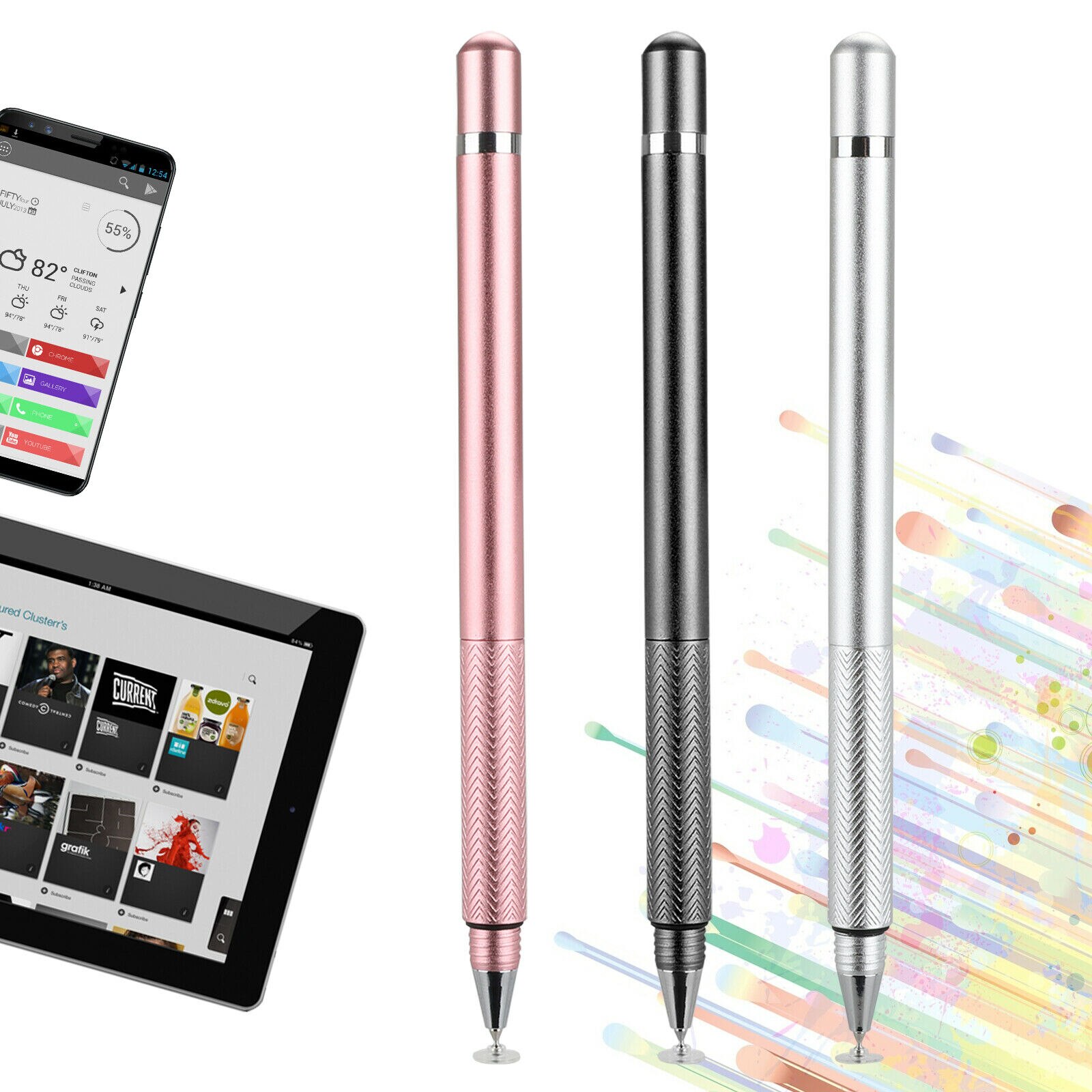 Stylet intelligent à écran tactile capacitif actif, crayon de dessin magique, pour téléphone Android, iPad, Samsung, tablette, accessoires