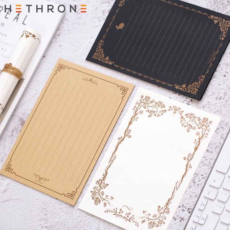 Hethrone 8 fogli di alto-fine Vintage ▾ Stile di Scrittura di Carta di Festa di nozze lettera di invito carta Cultura di Immagazzinaggio Della Cancelleria di Carta G