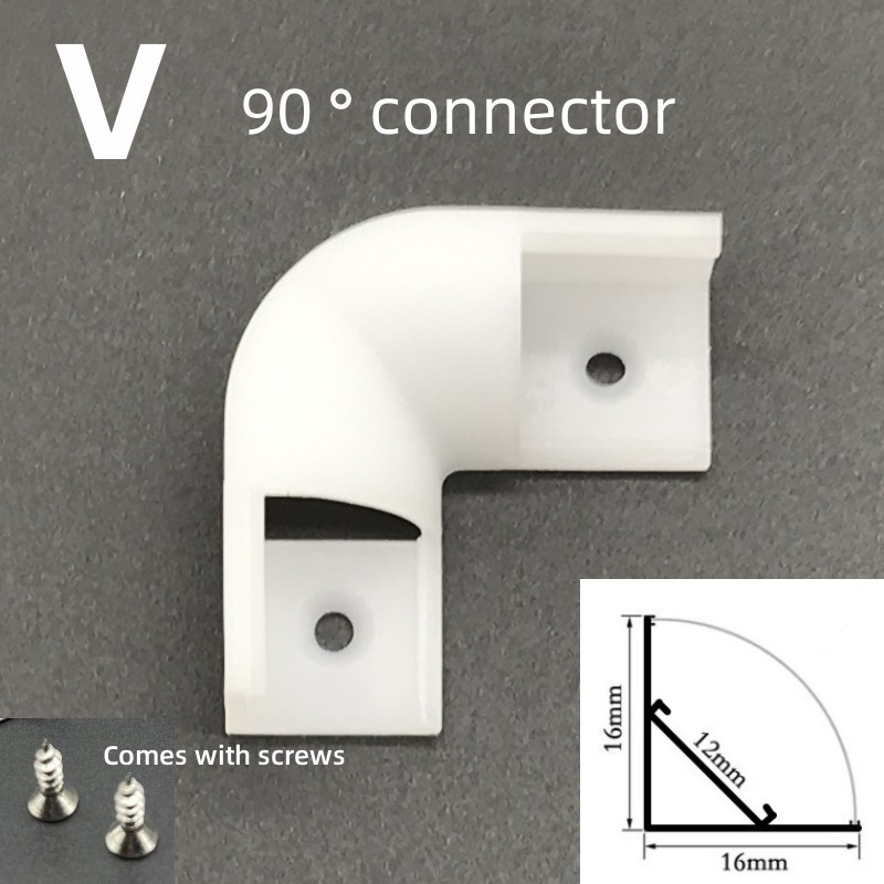 Connecteur de profil en aluminium d'angle LED, coin intérieur et extérieur de 90/270/180 degrés, menuisier de canal en aluminium 1616V pour systèmes d'éclairage: Bleu