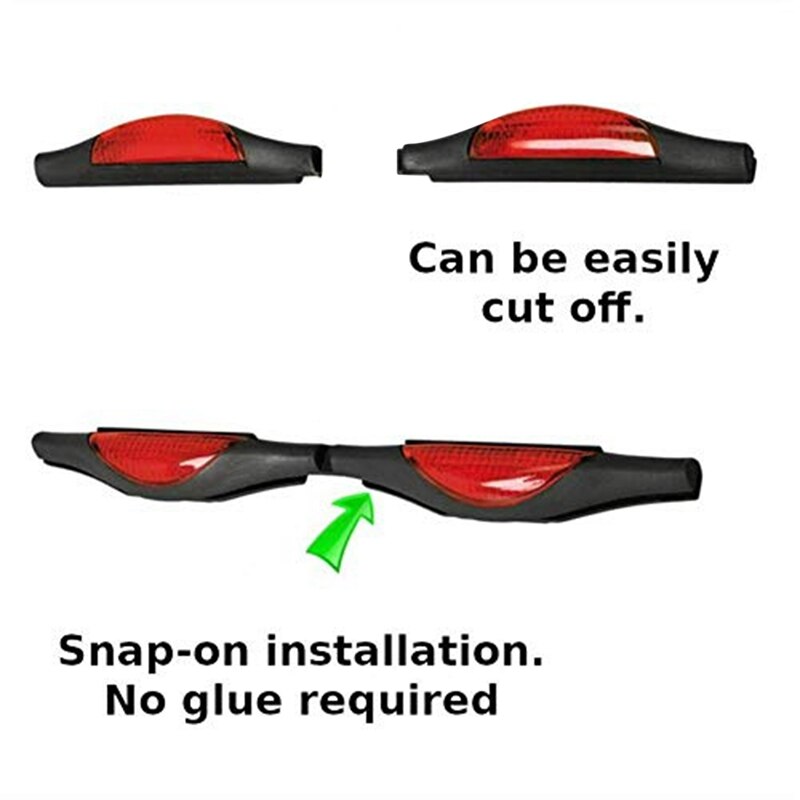 Car Door Protectors Bump Stop Door Edge Guard Strip Dent Reflectors Clip on Car Rear Front Door Scratches Protection