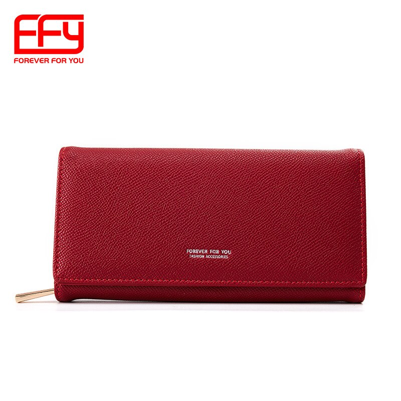 portefeuille multifonctionnel Long portefeuille Simple fermeture éclair pièce sac femmes porte-carte porte-billets femme sac: Rouge