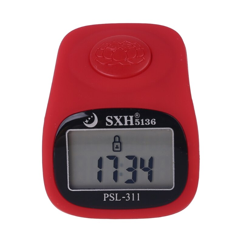 Contador digital LCD de 8 canales, luz LED con función electrónica, para oración, anillo de silicona, 6