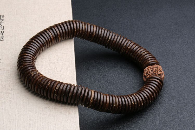 Naturale Rudraksha Perline Bracciali Mala di Preghiera Gioielli da Uomo 12 MILLIMETRI di Legno Del Braccialetto per Le Donne Rustico Yogis Gioielli