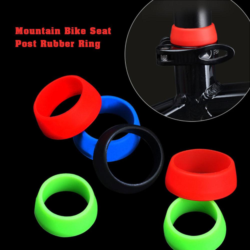 Mountainbike zadelpen rubberen ring stofhoes fiets siliconen waterdichte fiets zadelpenhoes beschermende fietsaccessoires