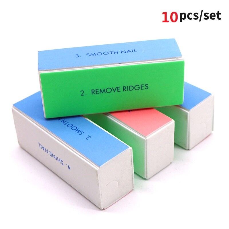 Nail File Nail Buffer 100/180 Sandpaper Nails Sanding Blocks Grinding Polishing Pedicure Manicure Care Nail Tools: M339 10pcs