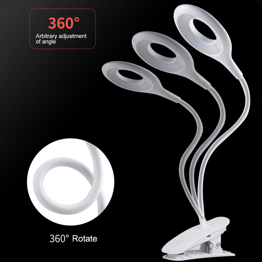 Clip-on Bureaulamp - Touch Control 360° Draaibaar USB Poort LED Oogbescherming Modern