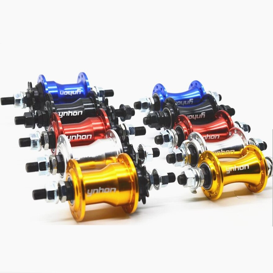 Ynhon 14-inch Folding Bike Wheels Hub 20-Hole V-brake 4 Sealed Bearing 9T Small Flywheel Freewheel 412 Wheelset Bicycle Hub