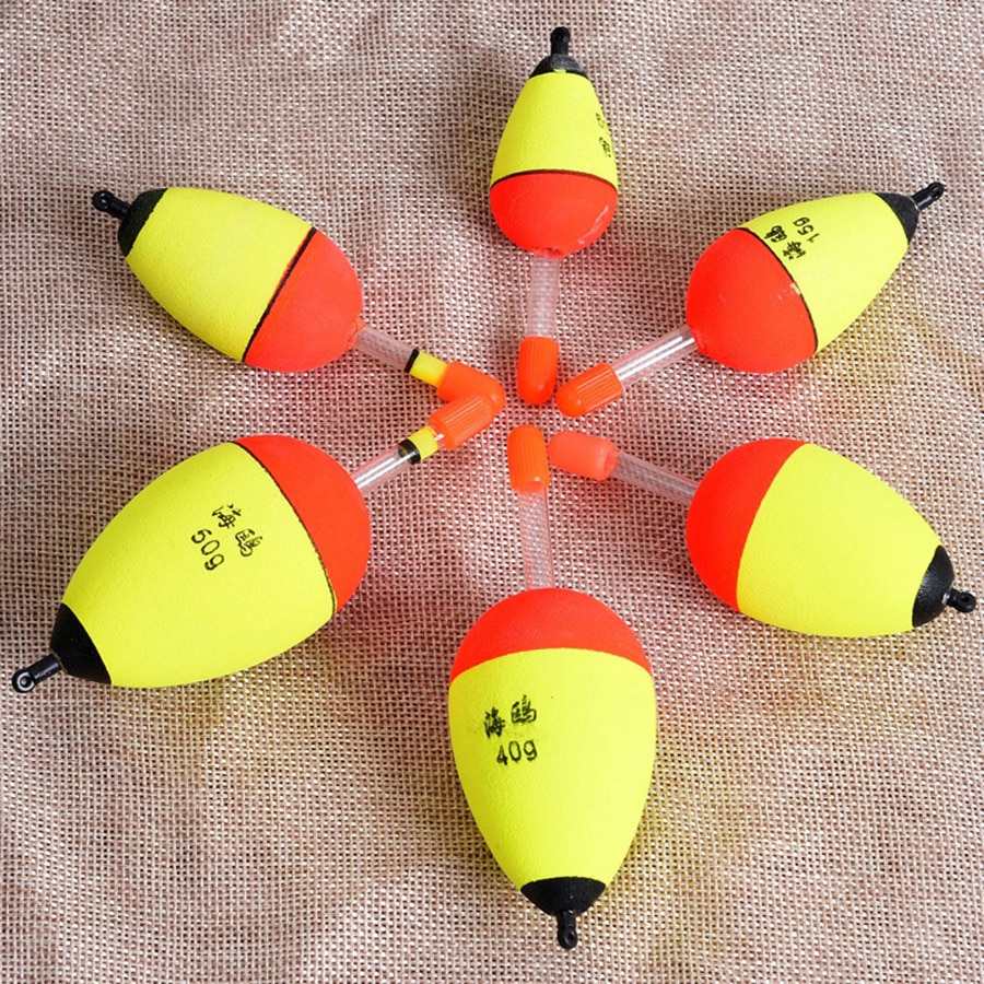 10Pcs/lot EVA Fishing Floats Set Sea Fish Float 10g-50g Bobber Night Luminous Sticks Belly Throw Rod Fishing Tackle Accessories