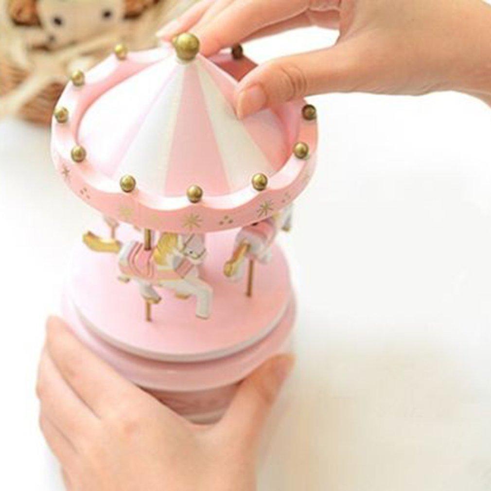 Houten Merry-Go-Round Carrousel Muzikale Speelgoed Kids Klassieke Carnaval Speelgoed Wind-Up Musical Speelgoed Mooie Sfeer voor Slaap