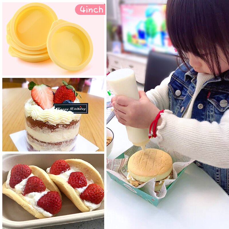 4/6/8Inch Siliconen Bakvorm Gelaagde Cakevorm Food Grade Siliconen Muffinvorm Cake Mousse Gereedschap keuken Cookie Bakvorm