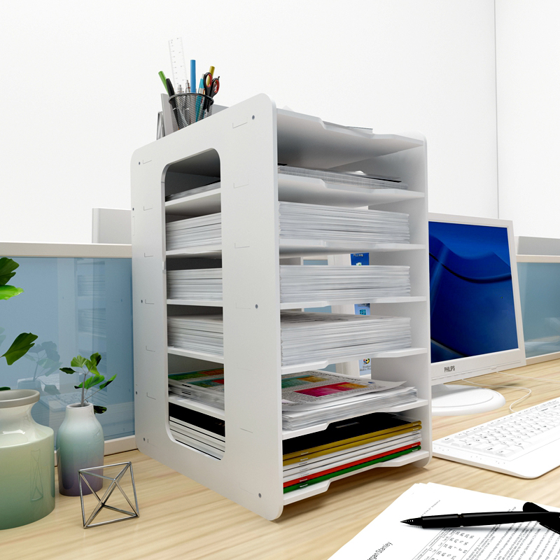 Document Trays White Paper File Holder 6 Layers Document Tray Office School Supplies