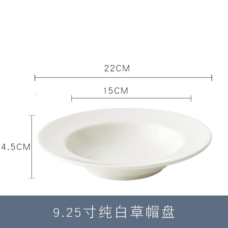 Plato de cerámica para pasta, platos creativos de comida occidental, sombrero de paja para restaurante, red para plato, platos hondos para pasta, vajilla de porcelana: Gris oscuro