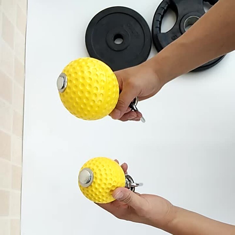 Weight Lifting Hand Grip Ball + Dumbbell Bracket Arm Wrist Finger Muscle Training Equipment Forearm Pull Up Balls Hand Gripper F