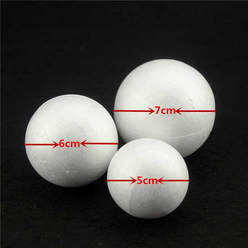 30PCS/Lot 50MM Modelling Polystyrene Styrofoam Foam Ball White Craft Balls For DIY Christmas Party Decoration Supplies