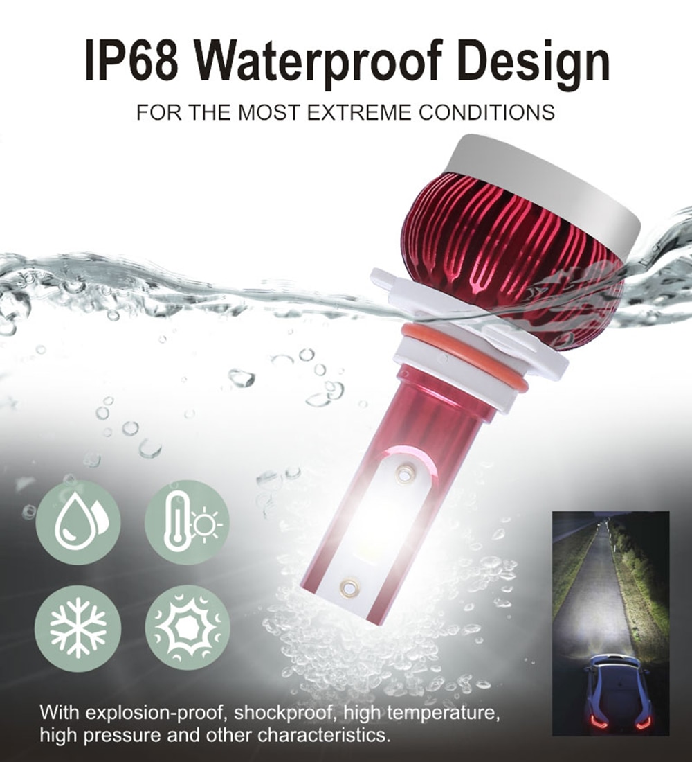 Auto Scheinwerfer H7 LED H4 LED H11 LED 6500K 6000LM 9006 H1 9005 Birne Auto Nebel Licht Lampe 12V 2 teile/satz