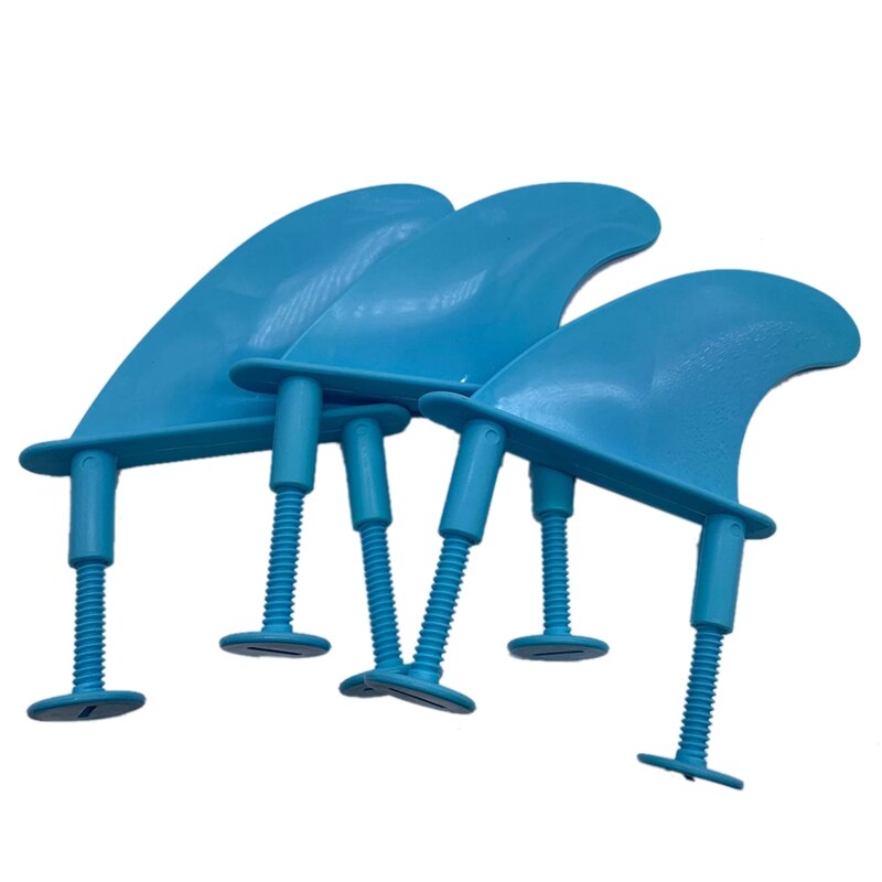 -Soft Surf Fins Surfboard Fins Plastic Soft Tail Rudder Surfboard Accessories Set Of Three With Screws