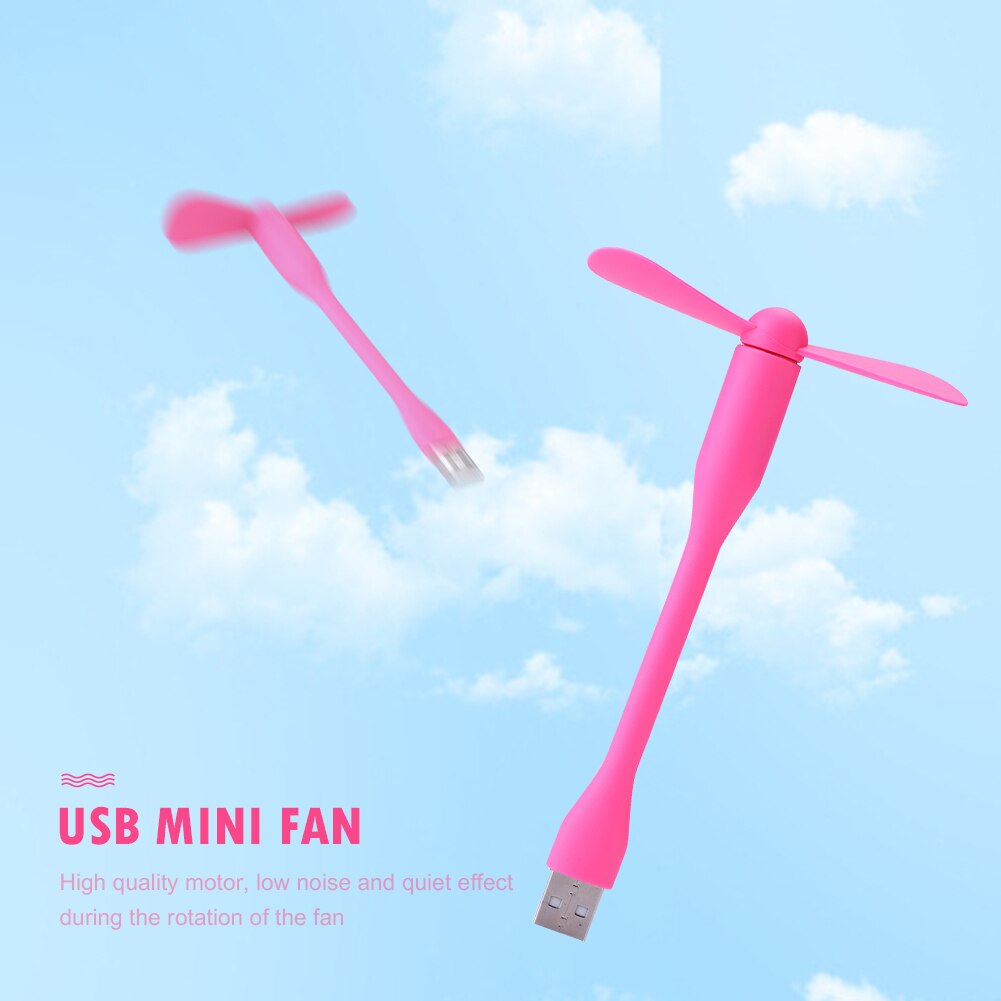 Mini USB Fan Flexible Bendable for Power Bank Laptop PC AC Charger Candy Color Portable Hand Fan Computer Summer Cooler Gadget
