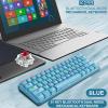 K28 Sans Fil Bluetooth 61 touches bi Rvb Rétroéclairé Clavier De Jeu Mécanique Étanche Divertissement Pour Ordinateur De Bureau Gamer: K