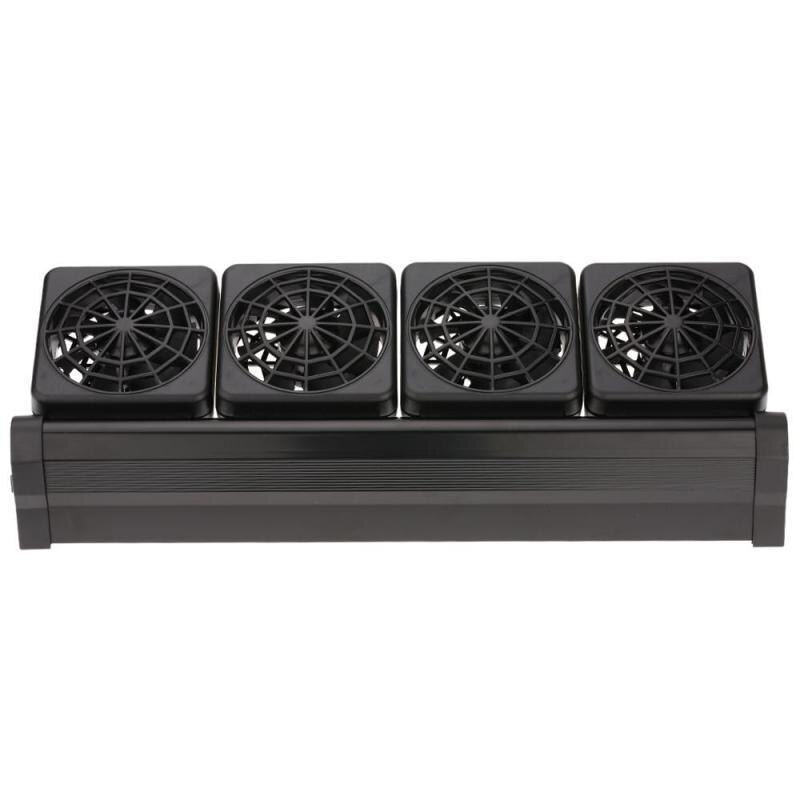 100-240V Silent Aquarium Chiller Water Cooling Fan Fish Tank Cold Wind Cooler Aquarium Temperature Control For Fresh Salt Water: 4 fan / EU Plug