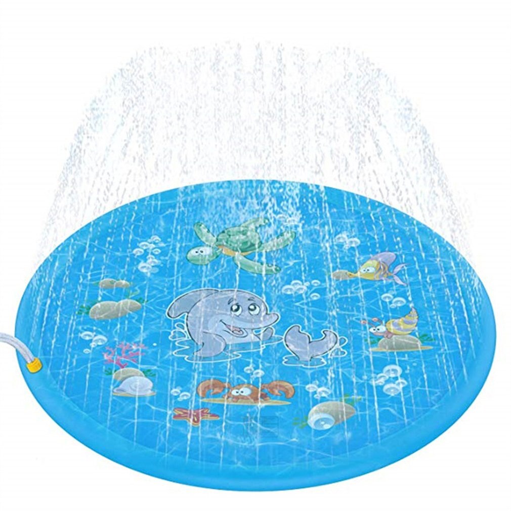 170 cm Summer Outdoor Spray Water Cushion PVC Inflatable Spray Water Toys for Children Play Water Mat Beach Lawn Sprinkler Pads: Blue