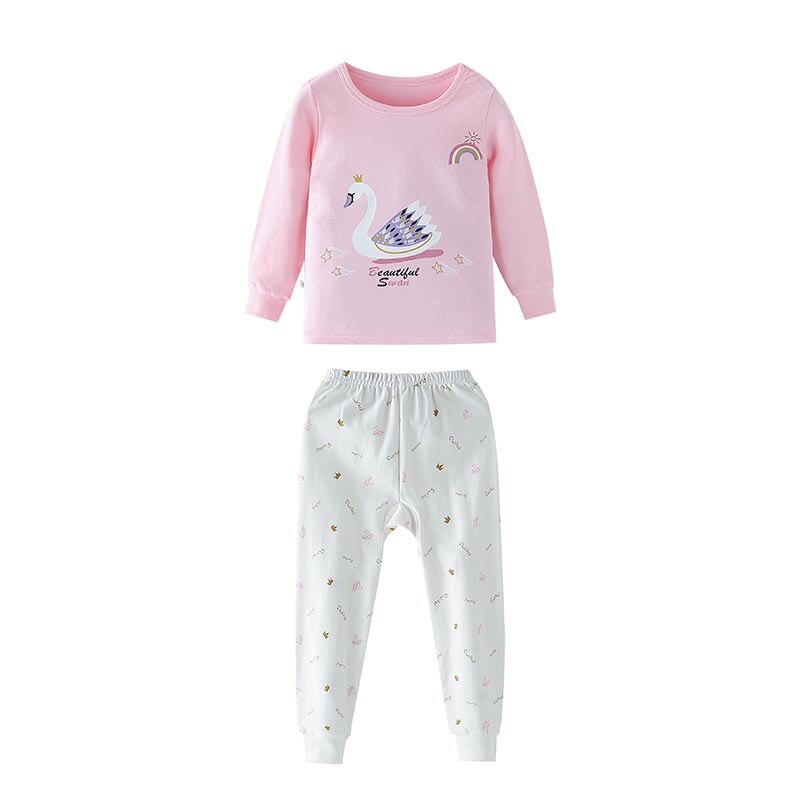 Pijamas para niños ropa de dormir para niños 2 piezas de manga larga de dibujos animados para niños ropa de dormir para bebés pijamas de algodón de primavera para niños: A1 / 110