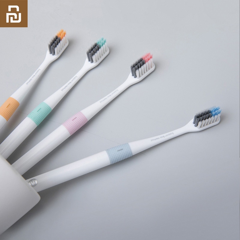 Youpin-cepillo de dientes Doctor B, cepillo de dientes con forma de bajos para camas de Sandwish, con alambre, 4 colores, incluye 1 caja de viaje para smart home