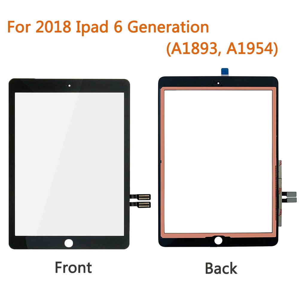 for 9.7" iPad iPad 6 Touch Screen Digitizer and Home Button Front Glass Display Touch Panel Replacement A1893 A1954