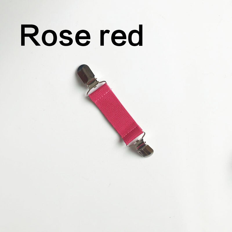 Clip en métal argenté pour robe et pantalon, vêtement, extension de ceinture, accessoire multifonction pour drap de lit fixe, canapé, 1 pièce: Rose Red