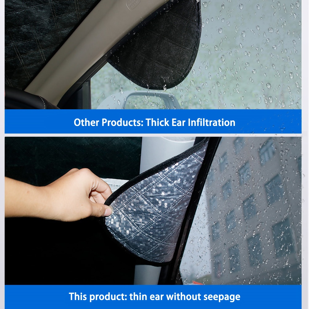 190*116cm Magnetic Car Windshield Snow Cover Tarp Winter Ice Scraper Frost Dust Guard Sunshade Protector