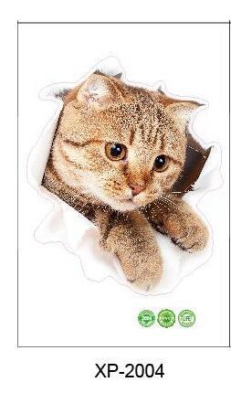 3d schattige doe-het-zelf kattenstickers, zelfklevende familie muurstickers, raamdecoraties, badkamerdecoratie voor de wc-bril en keukenaccessoires.: 4