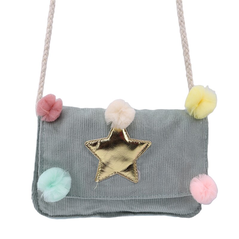 Barn star ball bag messenger poser diagonal veske mynt vesker søt dekorasjon