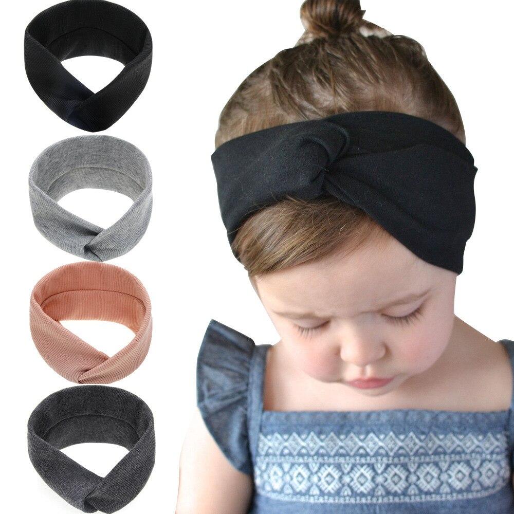 Bandeau élastique doux pour bébé fille, 1 pièce, couleur unie, accessoires de cheveux, printemps été