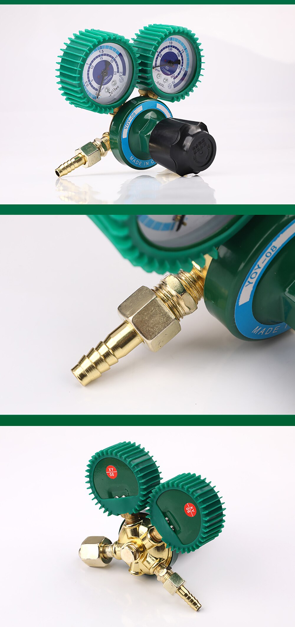 KKMOON YQY-08 Oxygen Pressure Regulator Welding Gas O2 Pressure Gauge Flow Meter Industrial Oxygen Reducer