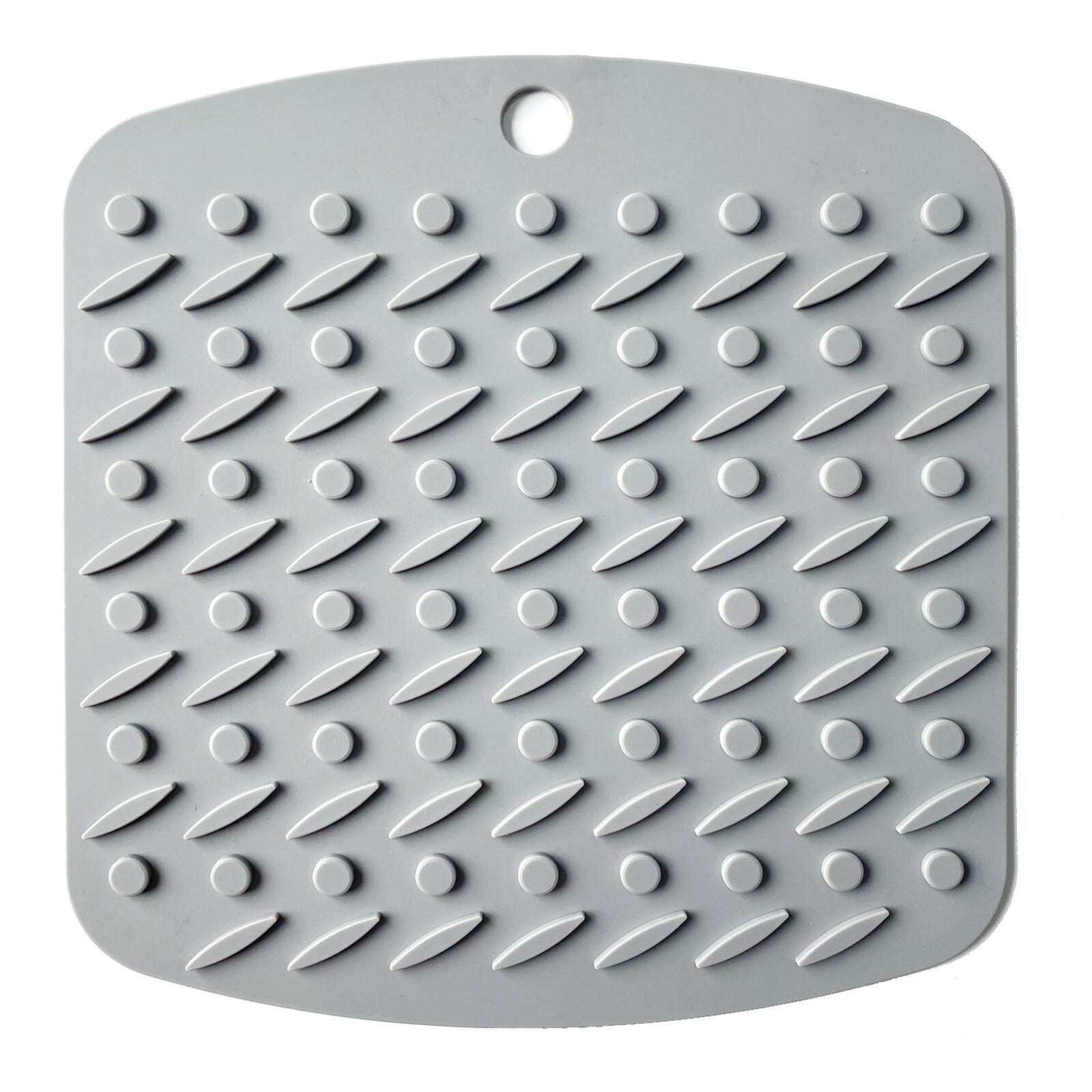 Heat Insulation Pad Multifunctional Thickened Square Silicone Anti scald Non Slip Heat Resistant Pot Mat NIN668: Gray