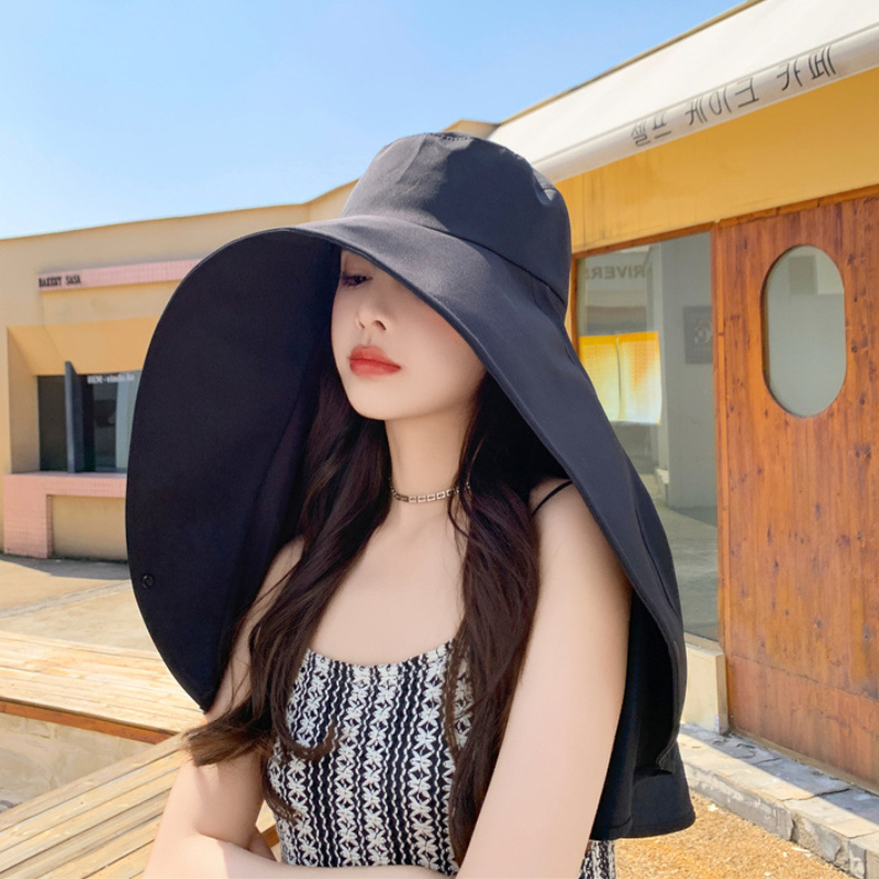 1/2/3 Uds. Sombrilla de protección solar de verano para mujer, sombrero con protección UV, sombrero para cubrir la cara de ala grande, máscara facial, sombrero con protección para el cuello